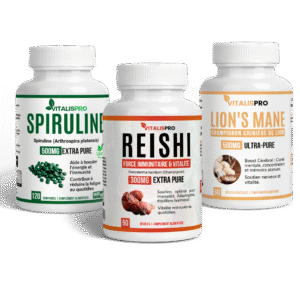 الثلاثي الذهبي للطاقة والمناعة والتركيز: فطر الريشي، عرف الأسد، والسبيرولينا