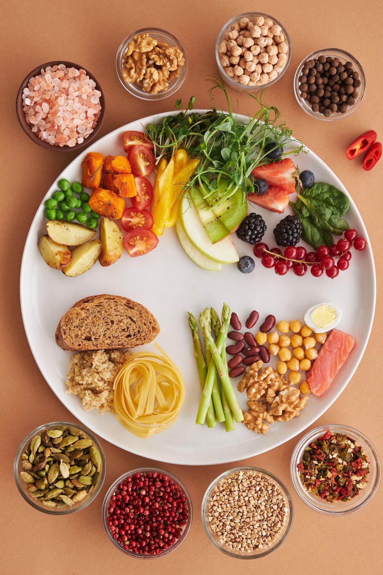 A balanced plate rich in protein and minerals, the basis of everyday vitality