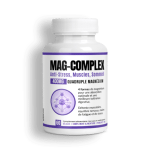 MAG-COMPLEX 400 ملغ من VitalisPro — مغنيسيوم رباعي بيسغليسينات وسيترات وبحري وأكسيد، 60 كبسولة نباتية، مصرّح من ONSSA