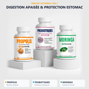 Digestion propolis probiotics pack – Propolis, Probiotics & Moringa for digestive comfort in Morocco