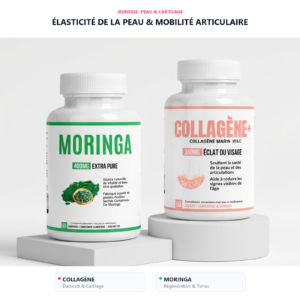 Pack Collagène Marin et Moringa – Peau, Articulations & Os au Maroc