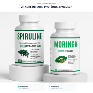 Spirulina + Moringa Pack by VitalisPro – Two superfoods for energy, immunity and vitality in Morocco
